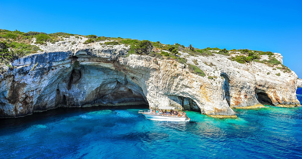 blue caves, zante, sail kefalonia yacht charter