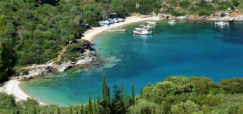 sarakiniko bay, ithaca, sail kefalonia yacht charter