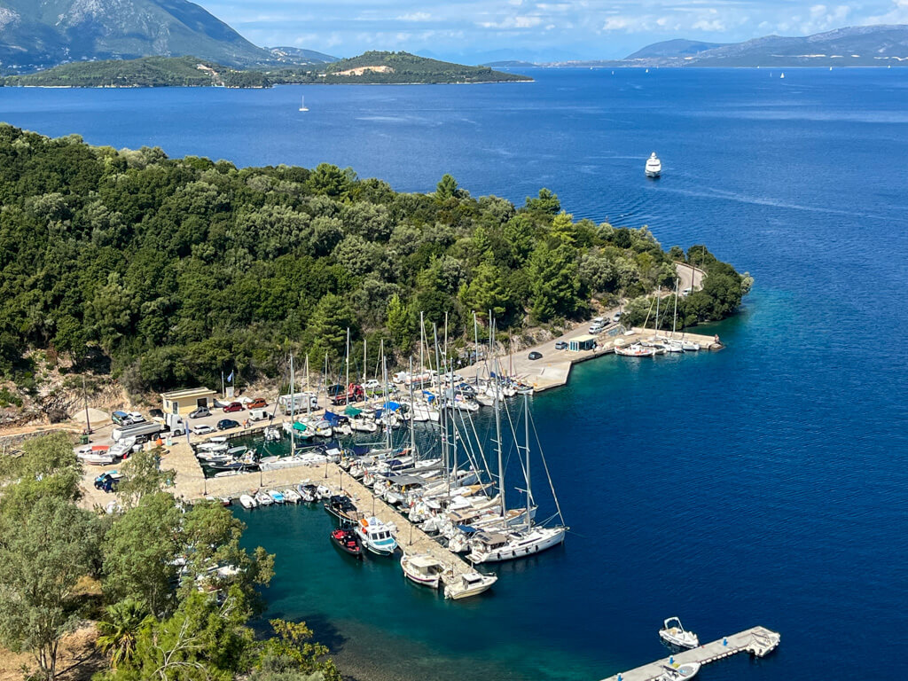 spilia beach, meganisi, sail kefalonia yacht charter