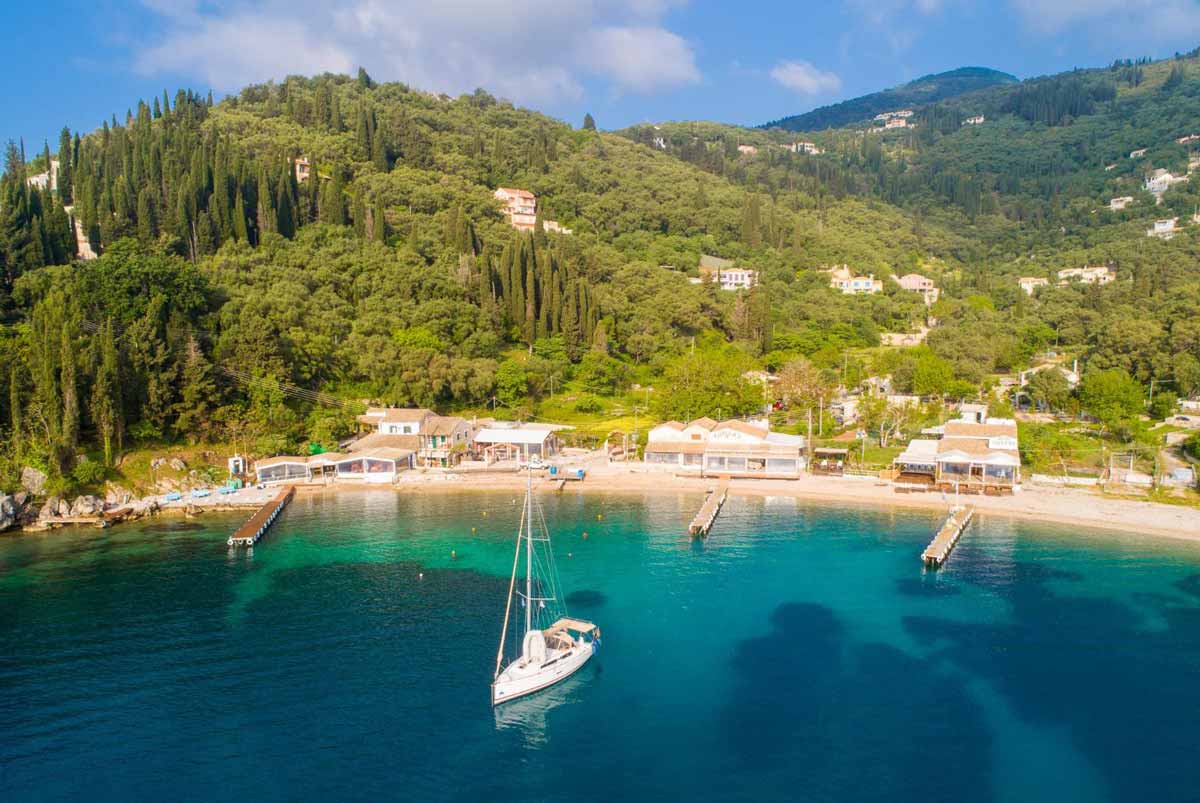 agni beach, kerkyra, sail kefalonia yacht charter