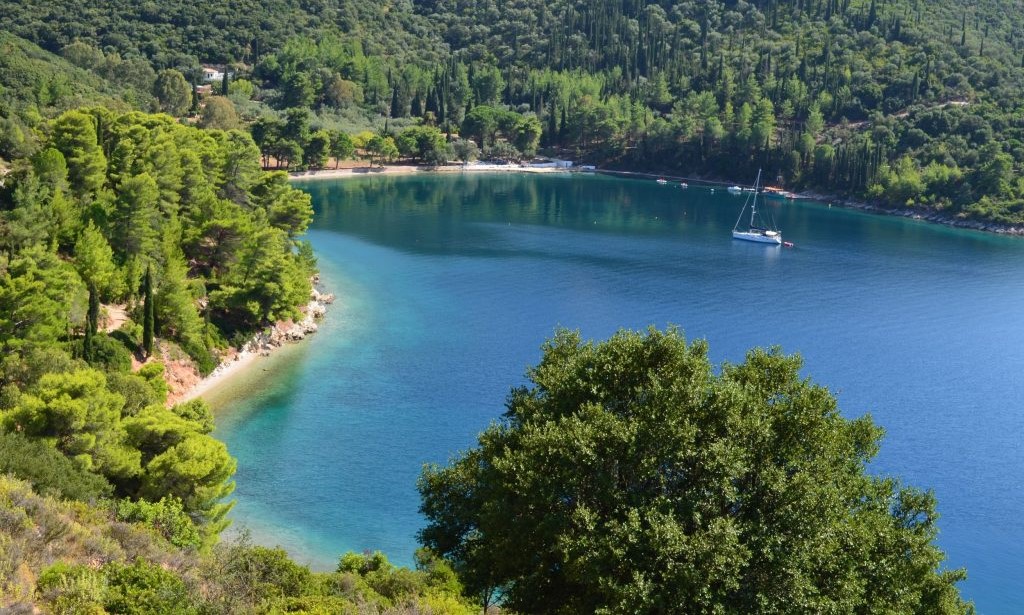 skinos bay, ithaca, sail kefalonia yacht charter