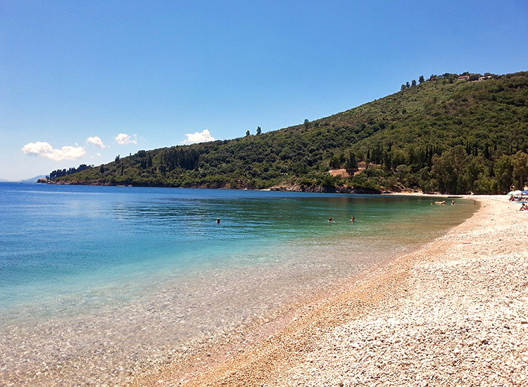 kerasia beach, kerkyra, sail kefalonia yacht charter